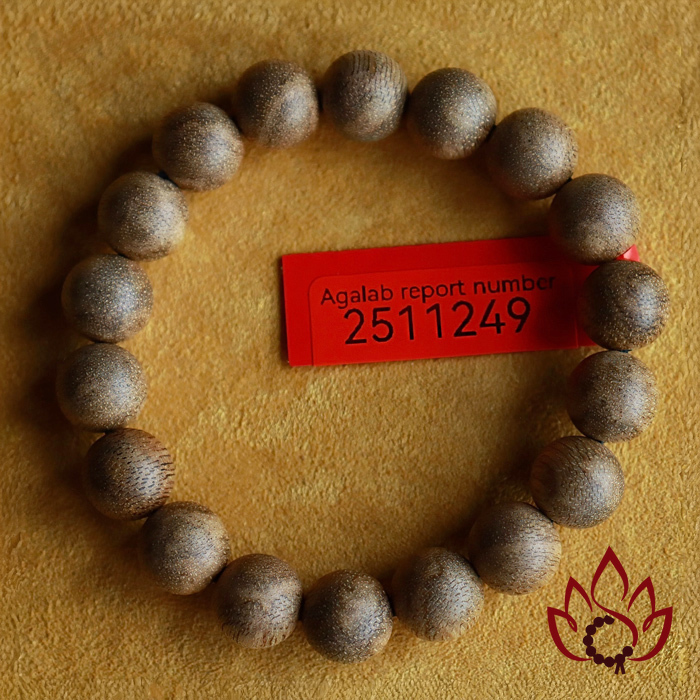 Vòng Trầm Hương Hạt Tròn | 10 Ly | Trầm Tốc Kiến Tự Nhiên